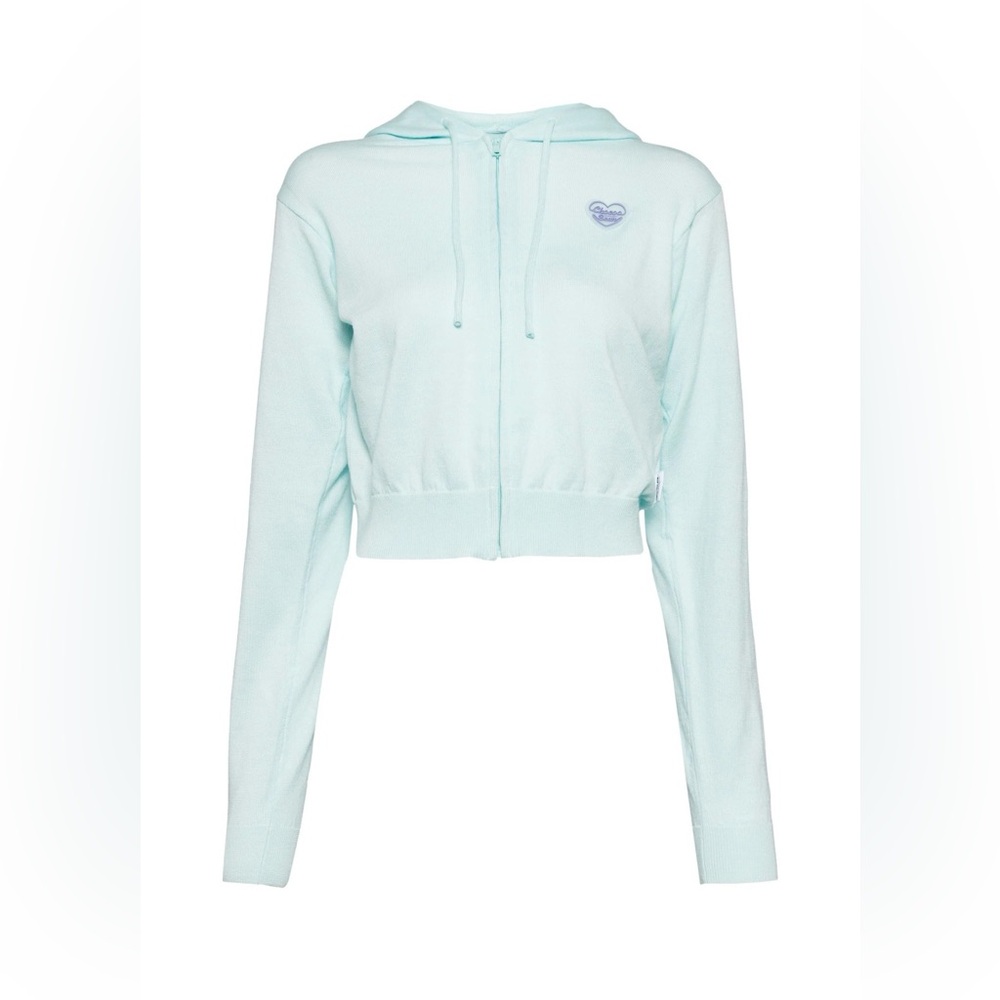 CHOCOOLATE Heart Appliqué Cropped Hoodie